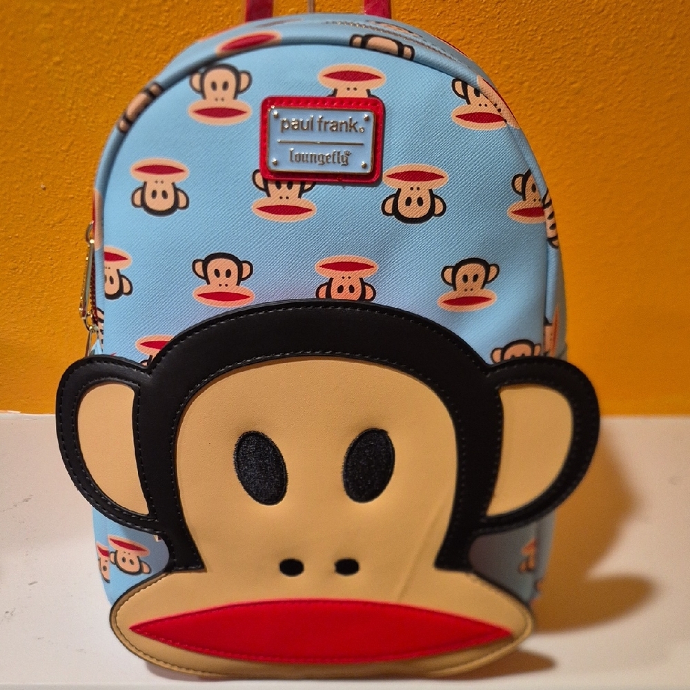 Paul Frank Kids Backpack - Blue and Black with Monkey Design